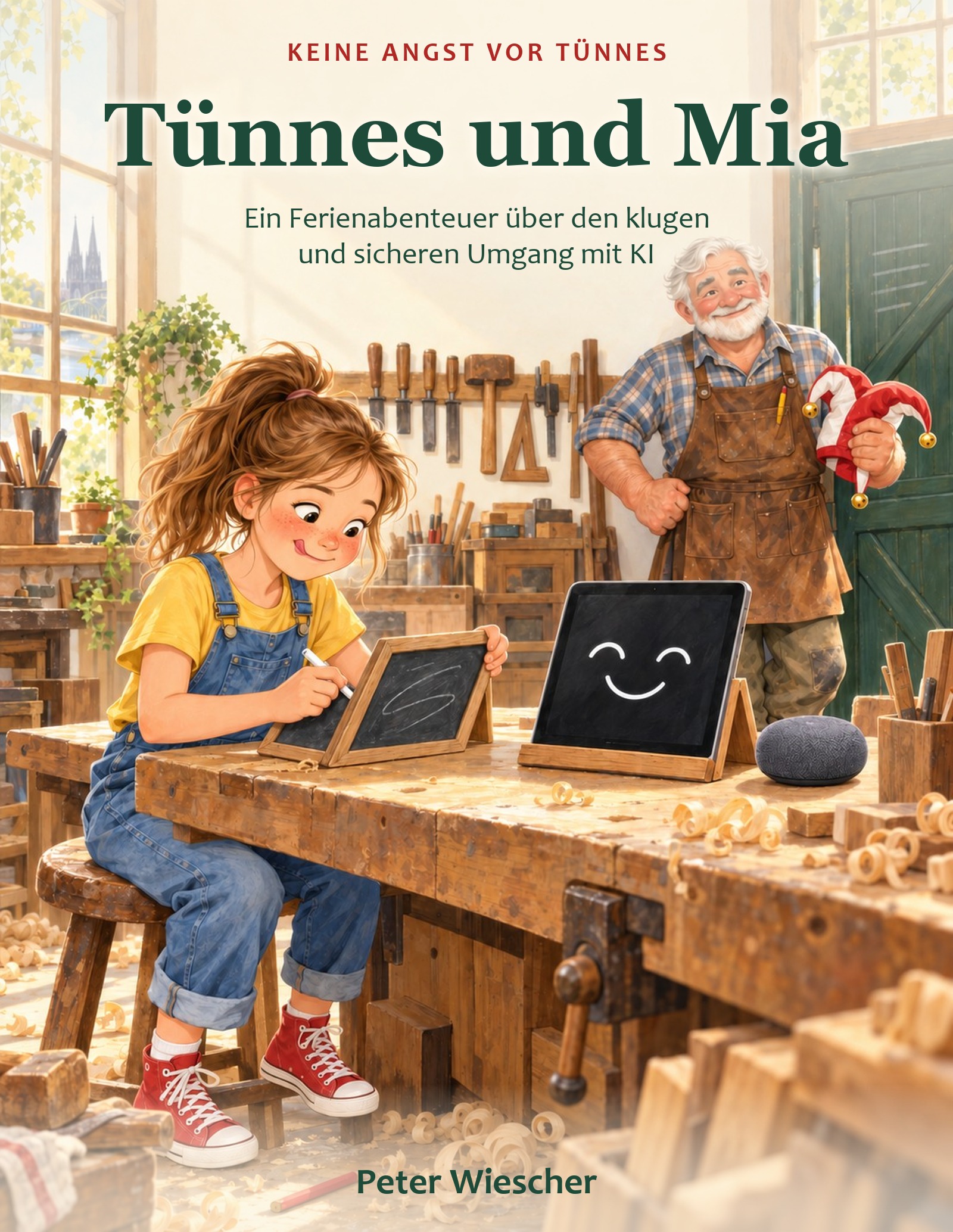Original Buchcover: Tünnes und Mia – Ein Ferienabenteuer über den klugen und sicheren Umgang mit KI von Peter Wiescher